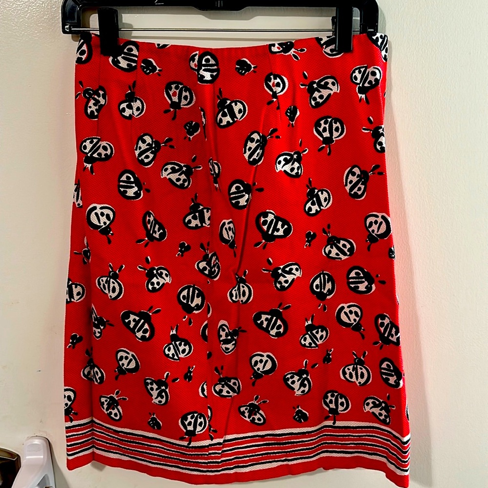 Women’s Size 4 Talbots Ladybug print business casual skirt